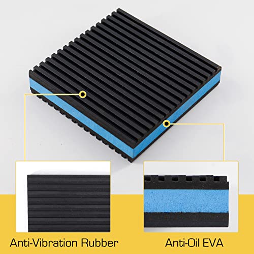 Powrocket 4 Pack Rubber Anti Vibration Pads,2 x 2 x 7/8 inches Heavy Duty EVA Isolation Mats for Air Conditioner,HVAC System,Compressors,Washer and Dryer Blue