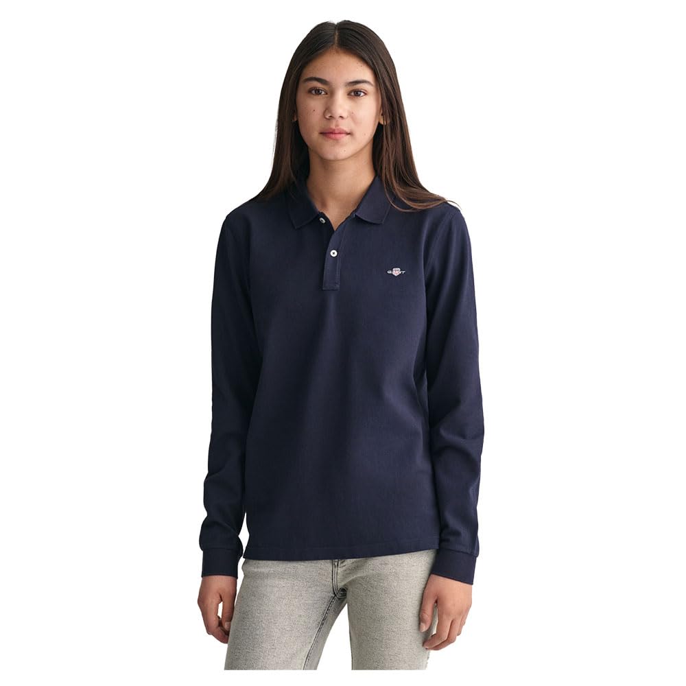 GANT Shield LS Pique Rugger Polo Unisex-Bambini e Ragazzi