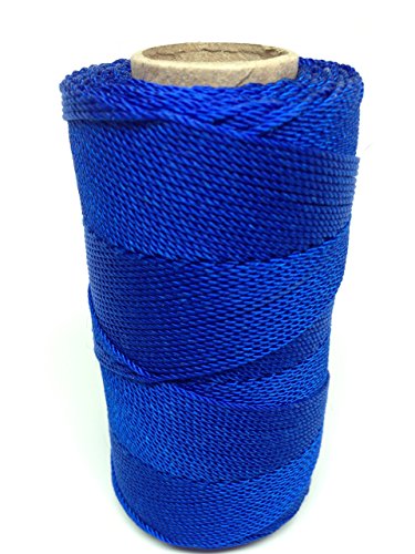 SGT KNOTS #9 Twisted Nylon Rosary Twine, 3 Strand Twine for Crafts, DIY (500ft, Royal)