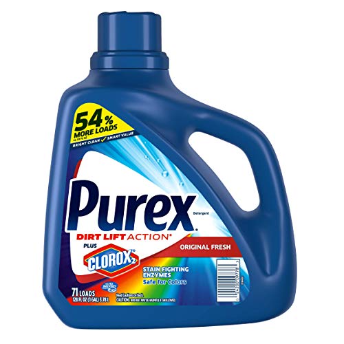 Purex Liquid Laundry Detergent Plus Clorox2 Stain Fighting Enzymes, Original Fresh, 128 Fl Oz