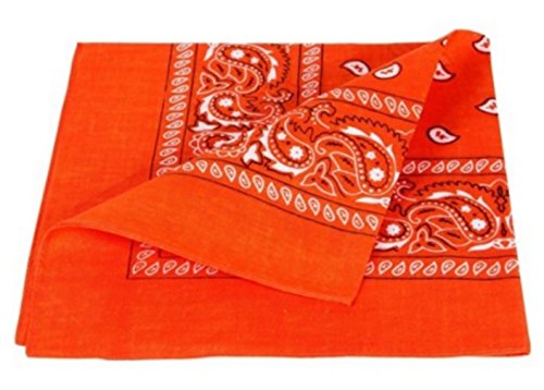 PURECITY©® Bandana Original Paisley 100% Coton Foulard Qualité Supérieure/Unité/Lot de 6 / Lot de 12 / 52cm x 52 cm/Tendance Accessoire de Mode Nouvelle...