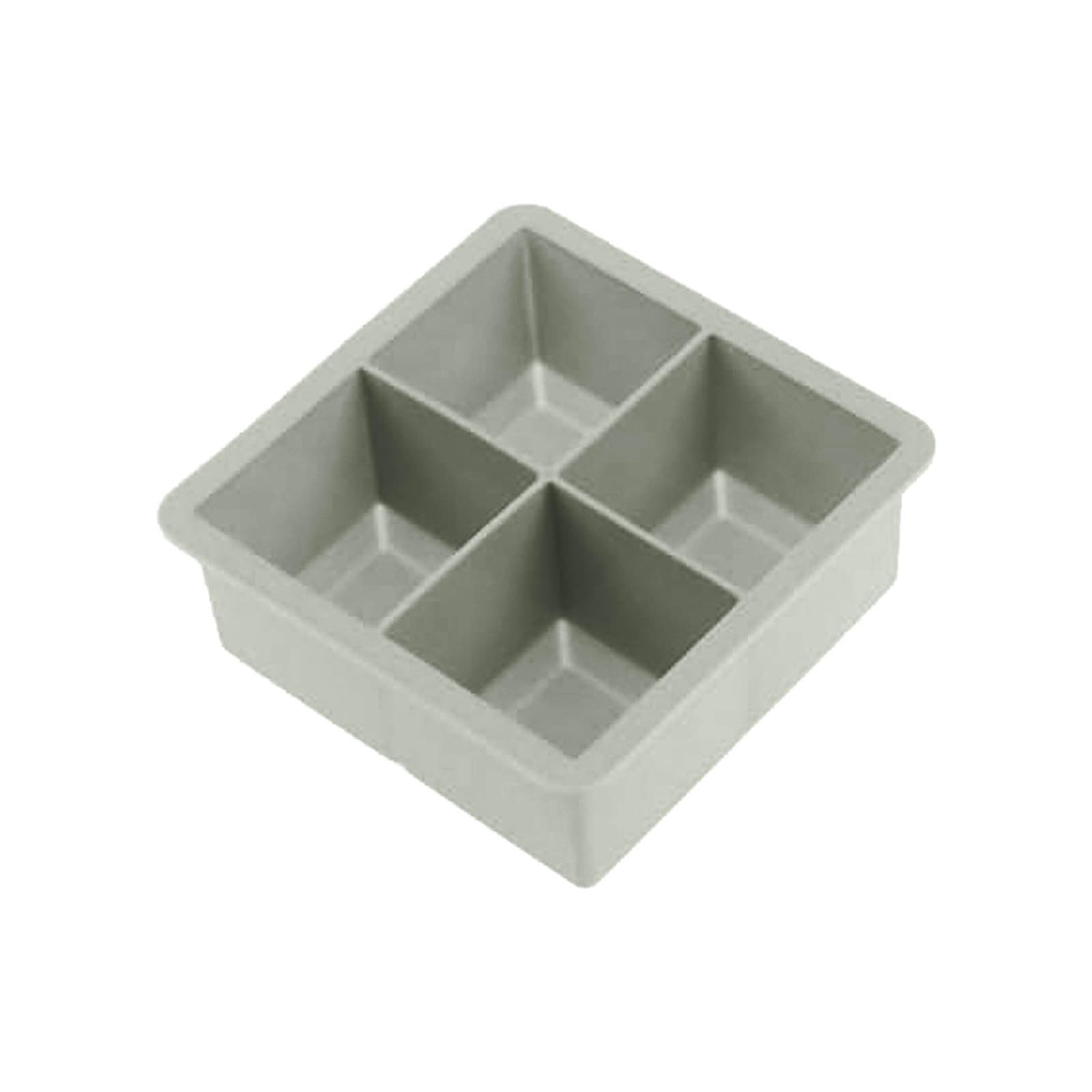 Large Ice Cube Moulds Large Trays for Whiskey: Big Silicone Trays 2Inch - Huge Square Ice Tray for Whisky and Cocktail Reusable Cubes (Green, B)