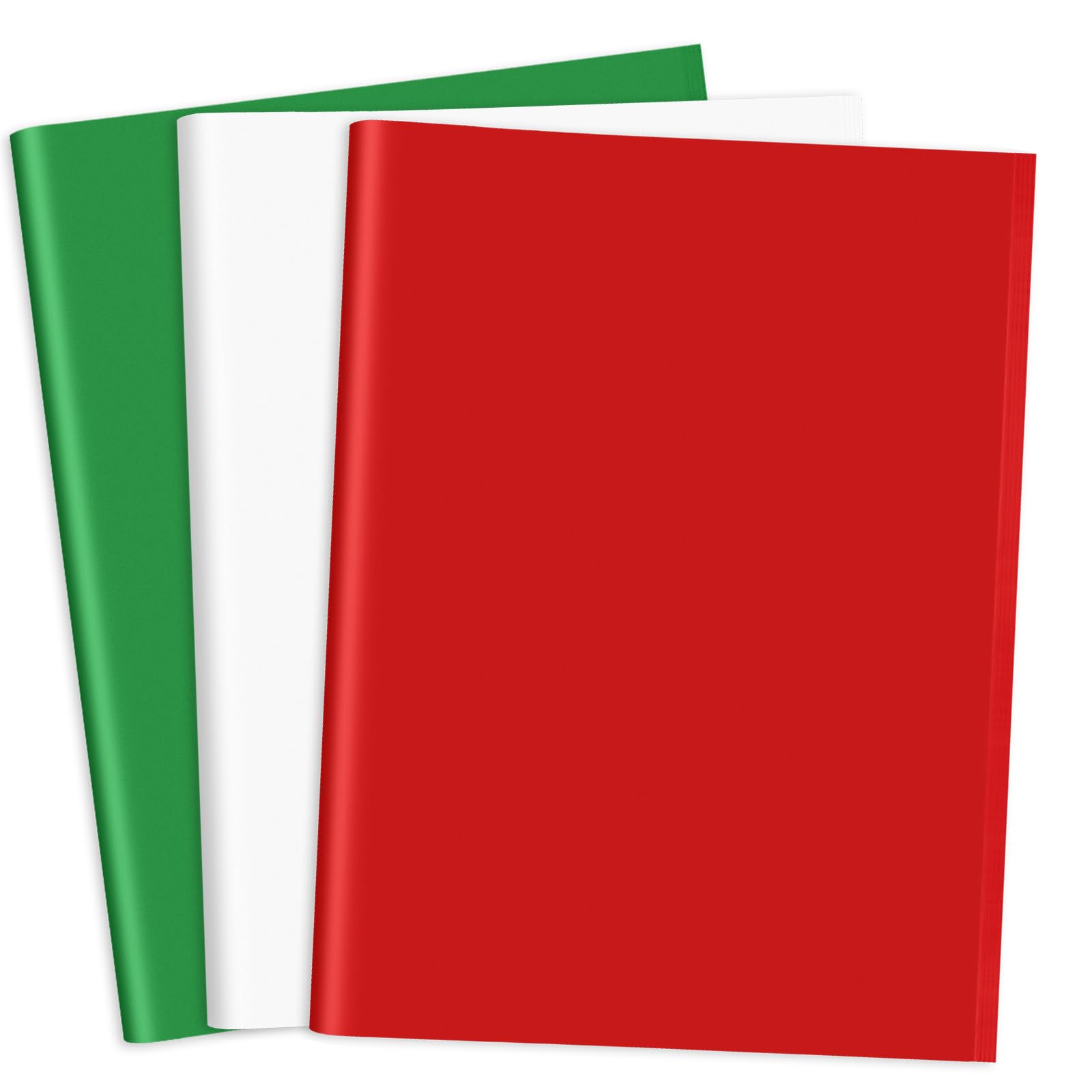 CHRORINE 50 Sheets Tissue Paper Christmas Wrapping Paper 3 Style Tissue Paper Bulk for Packaging Christmas Party DIY Art Craft(Red/Green/White)