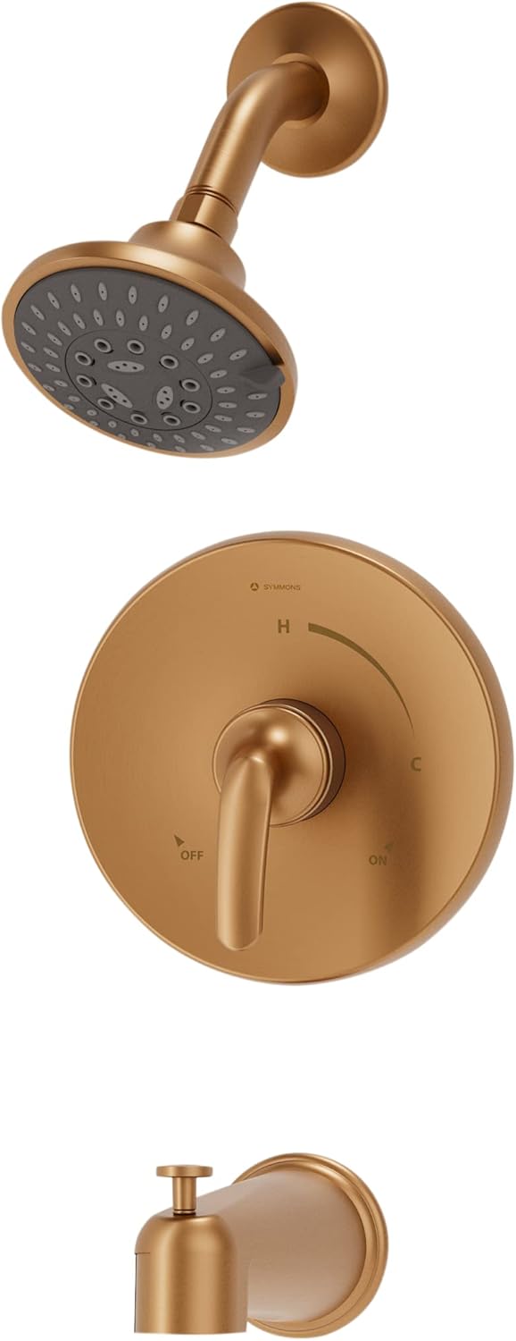Symmons Elm Single Handle Wall Mount Tub and Shower Trim Kit in Brushed Bronze (Valve Not Included)