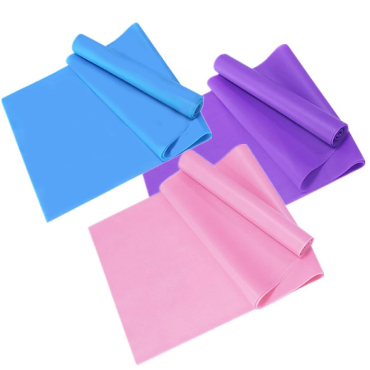 VICASKY 9 Fasce Elastiche Resistenza per Yoga Fitness e Stretching Cinghie Allenamento Antiscivolo per Migliorare Flessibilità e Colori Blu Rosa