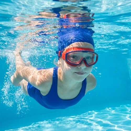 Image of Swim Goggles for Kids 6-12, Wide View Anti-Fog UV Protection No Leaking,Boys Girls Youth Swimming Goggles