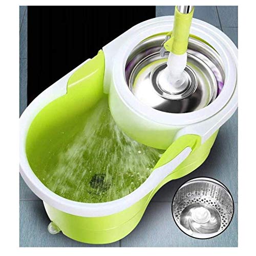 WADRBSW Verdickender Mopp, rotierender Mopp-Eimer, freihändiger Wasch-Wischeimer (Farbe: A), Dekoration to Pursue Happiness – Bild 6
