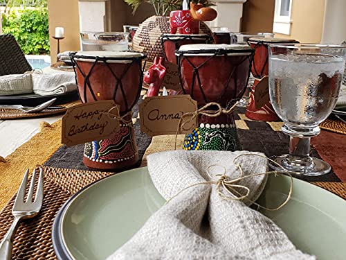 image for Stoneage Arts Djembe Drum Carved Bongo African inspired music also a u