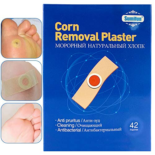 Preisvergleich Produktbild J TOHLO Warzenentferner, Mais Entferner-Pads,Professional Entfernt gewöhnliche und plantare Warzen, Entfernen Sie Flecken und dringen Sie in gewöhnliche Plantarwarzen ein Hornhaut,42 Teile / Schachtel