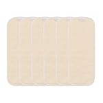 AlVABABY Hemp and Cotton Inserts Cloth Diaper Liner,4-Layer Inserts,Reusable Liners for Baby Cloth Diapers 6pcs Inserts 6HM4