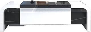 Escritorios Escritorio de oficina lacado, escritorio de jefe, escritorio de presidente, moderno y sencillo, escritorio de gerente, escritorio de supervisor, blanco Escritorio de computadora(260*80*75c