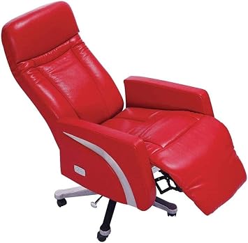Boss Chair High-Back Leather Luxury Boss Chair Leather Executive Swivel Adjustable Office Desk Chair Ergonomic Chair Reclining 360 Degree Swivel with Armrest Lever Operator Chairs Office with
