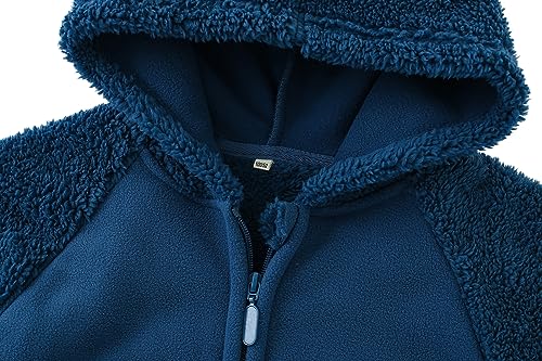 AMIYAN Bear Ears Shape Fleece Warm Hoodies Clothes Toddler Zip-up Light Jacket Sweatshirt Outwear For Baby Boys3