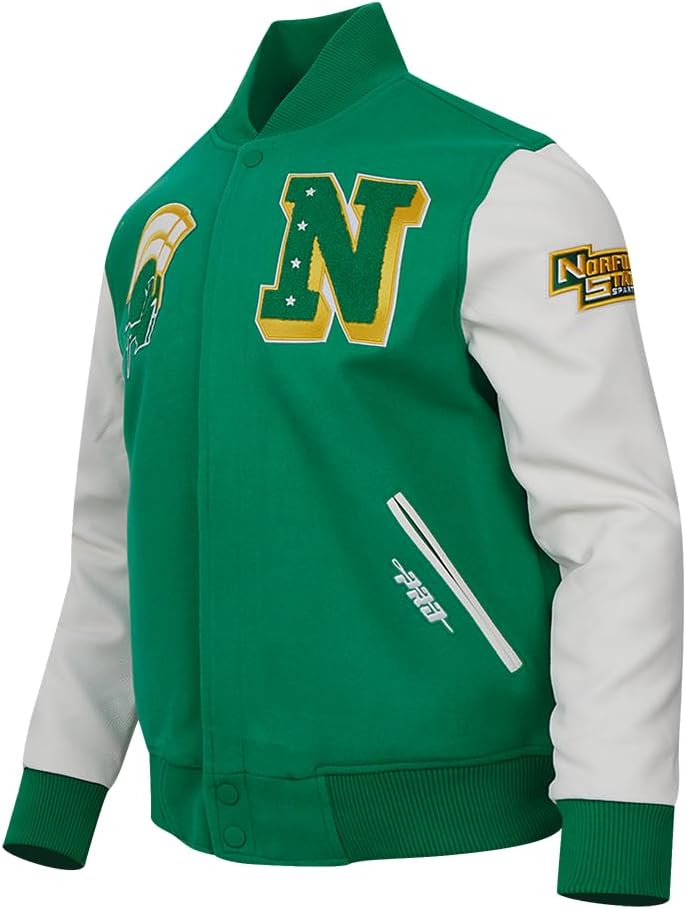 Pro Standard Mens Ncaa Norfolk State University College Classic Chenille Varsity Jacket