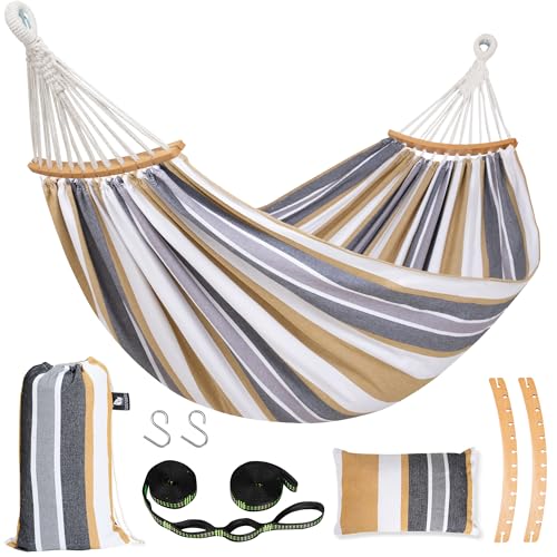 Image of SUNCREAT Hammock with Spreader Bar, Hammock Without Stand, Coffee