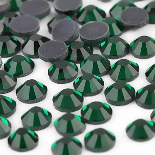 beadsland Crystal Hotfix Rhinestone,Machine Cut Stone 1440pcs/pkg (Emerald,SS20/5mm)