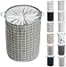 Produktbild ALINK Verdickter großer Wäschekorb mit haltbarem Griff, 17.72"hoher runder Wäschekorb zur Aufbewahrung von Kleidung
