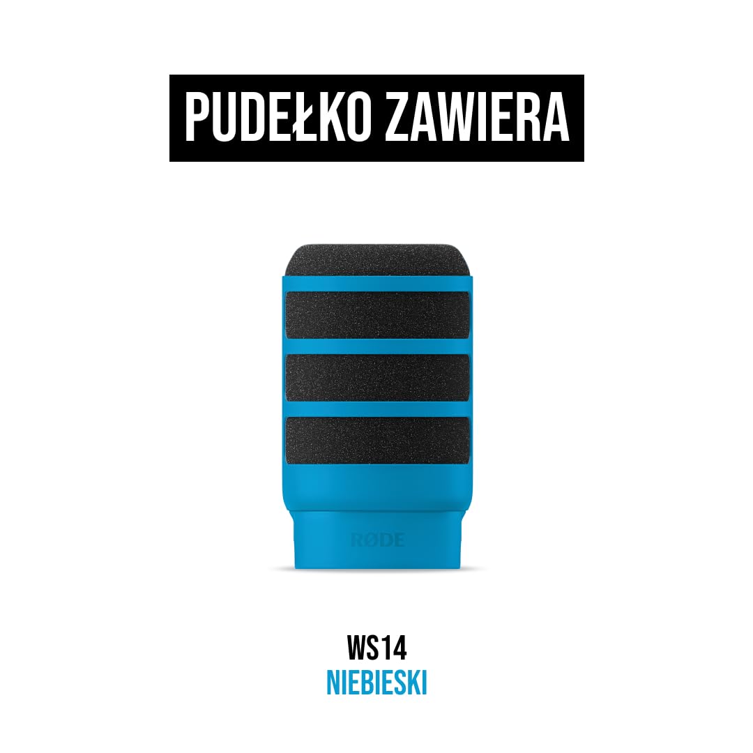 RØDE WS14 Premium Pop Filter dla PodMic i PodMic USB (Niebieski)