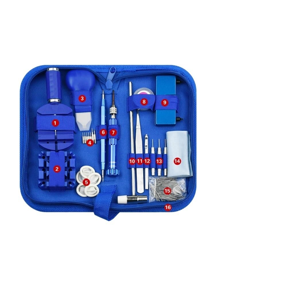 Kit di rimozione Maglie per Orologi, Kit di Riparazione per Apri Orologi, Coltello per Orologi, cacciavite, Martello per