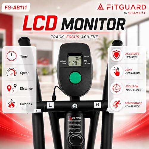 Image of FITGUARD FG-AB 111 By STAYFIT Dual Action Air Bike /Exercise Bike for Home |Gym Cycle for Workout With Air Bike Exercise Cycle for Home Gym with Back Support | Full Body Workout - Arms & Legs Dual Action | Adjustable Resistance | 120 KG Maximum User Weight & 1-Year Warranty