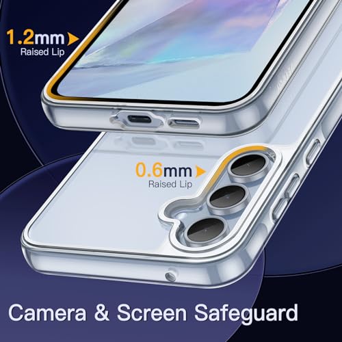 JETech Capa para Samsung Galaxy A55 5G, Capa Protetora Não Amarela à Prova de Choque, Parte Traseira
