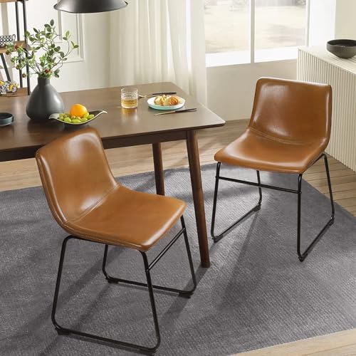 Image of Waleaf Dining Chairs Set of 4, 18 inch Faux Leather Counter Height Bar Stools