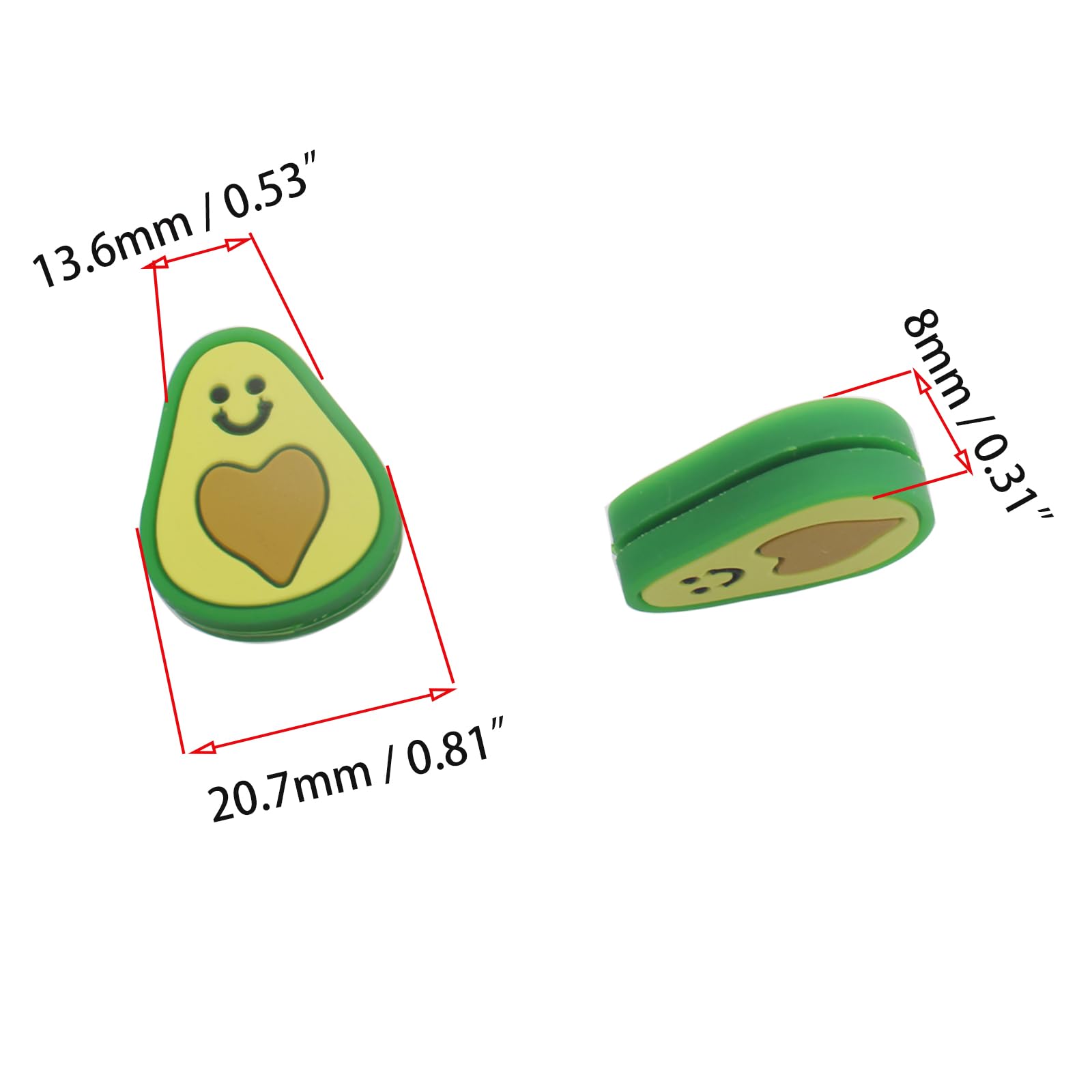OZXNO 2 Pcs Tennis Racket Vibration Dampener Silicone Tennis Shock Absorber Avocado Tennis Dampener for Racket