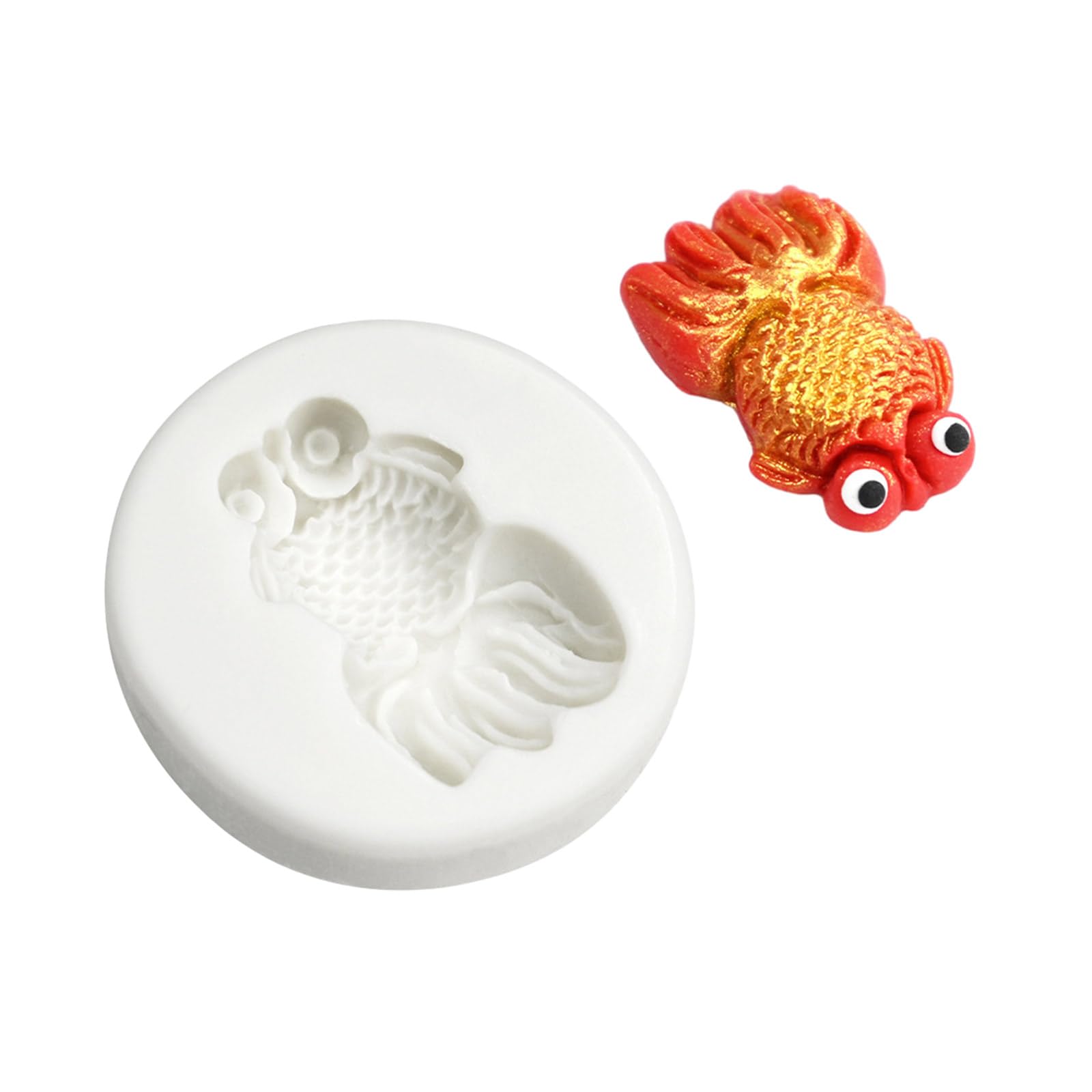 Tsophreniq Carp Fish Silicone Mold Fondant Cake Supplies Pastry Baking Tool Resin Ornament Soaps Mold Chocolate Different Shapes for Household Cute Soap Molds Silicone Shapes Unique