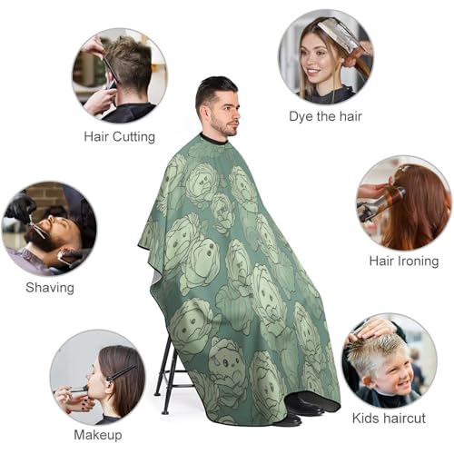 Capa para cortar cabello con patrón Cabbage ajustable miniatura 3