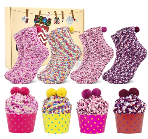 YSense Snug Donna Regalo Inverno Calze Calzini Natalizi Ragazza Cupcake