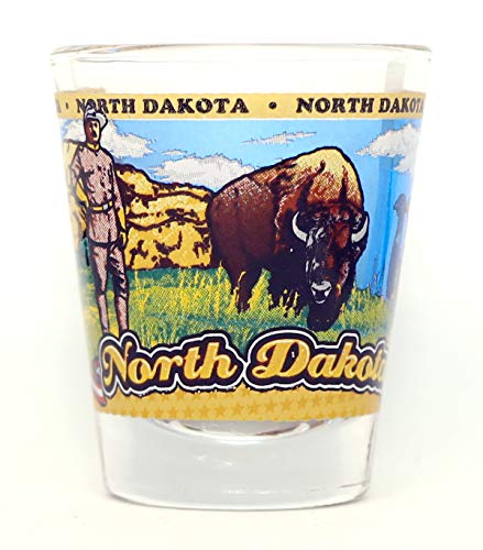North Dakota State Wraparound Shot Glass