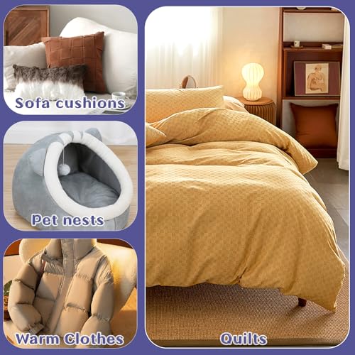 MORFEN 52.91oz/3.3 lb Black Polyfill Stuffing, Grey Pillow Stuffing, Polyester Stuffing for Stuffed Animals, Heat Polyester Fiber Fill, Premium Polyfill Stuffing for Pillows, Quilts, Paddings