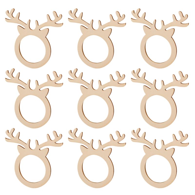 Cabilock 30stücke Teiliges Holz Weihnachtsserviettenringe Im...