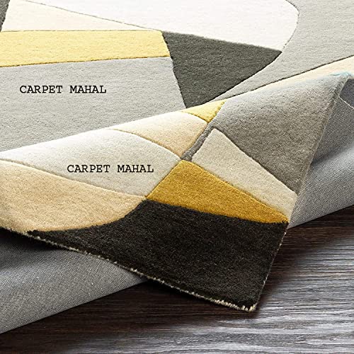 Image of Carpet Mahal Export Quality Handmade Tuffted Pure Woollen Carpet for Living Room Bedroom Size 5 x 7 feet (150X210 Cm) Color-Multi