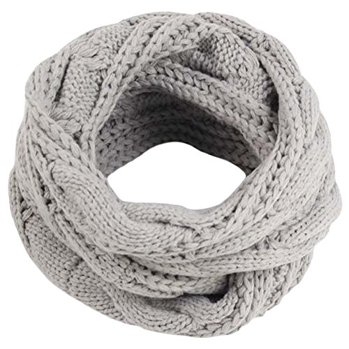 Women's Thick Ribbed Cable Knit Infinity Scarf Circle Loop Cowl Scarves