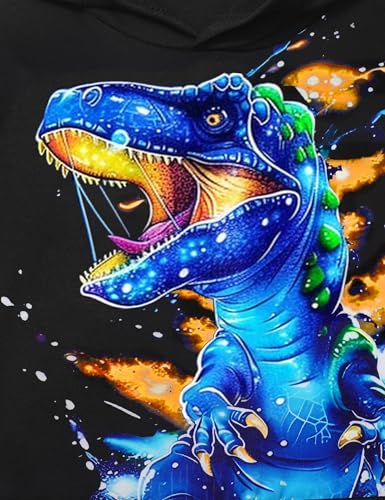 Image of Toddler Boy Clothes Dinosaur Printed Hoodies Toddler Clothes for Boys Long Sleeve Sweatpants Set T-Rex Outfits 3-7t