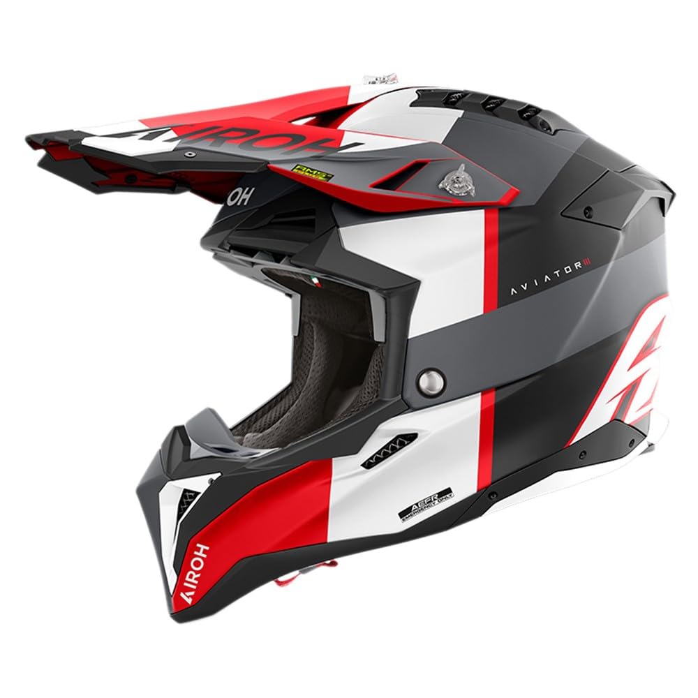 AIROH AVIATOR 3 MONARCH GREY/RED MATT M