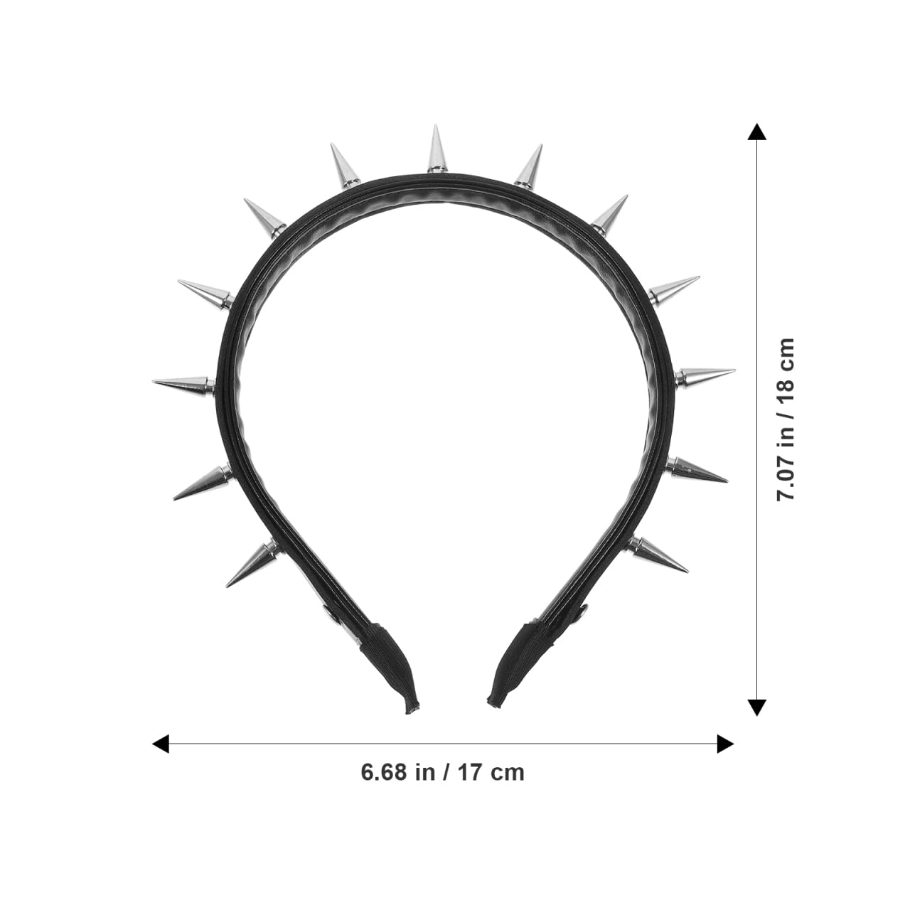 Didiseaon Punk Rivet Headband: Silver Metal Stud Rivet Spike Headband Lightweight Gothic Spiked Embellished Headpiece Accessory for Parties Halloween - Image 4