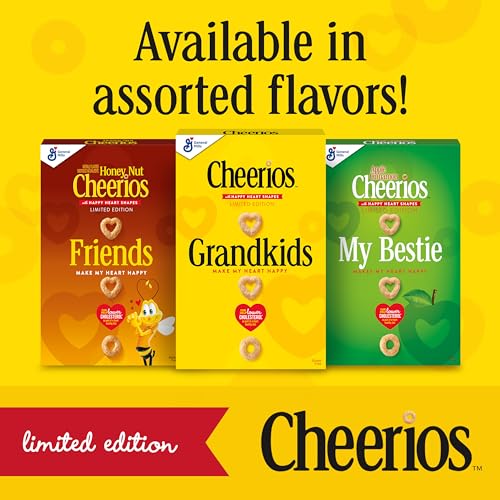 image for Honey Nut Cheerios Cereal, Limited Edition Happy Heart Shapes, Heart H