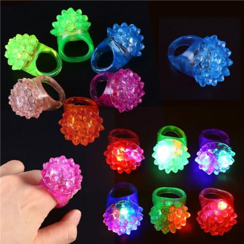 BNOYONERAS 10 Stück Fingerlichter - Leuchtringe, Leuchtende LED Party Ringe für Kinder & Erwachsene