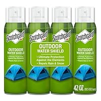 Scotchgard Outdoor Water Shield Fabric Spray, Water Repellent Spray for Spring and Summer Outdoor Gear and Patio Furniture, Fabric Spray for Outdoor Items, 42 Ounces (4 Cans)