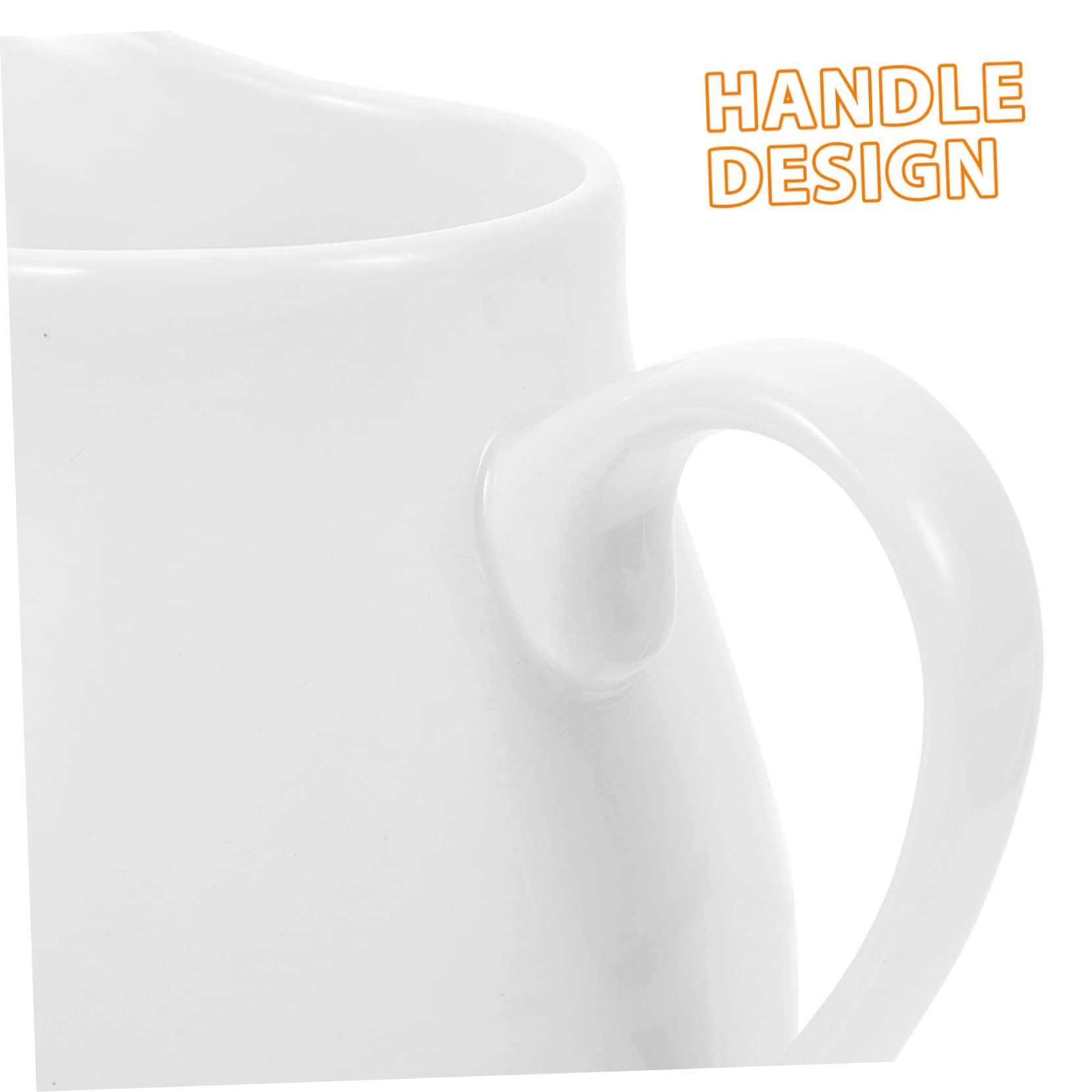 Garneck Ceramic Milk Jug Coffee Dispenser Gravy Vinegar Sauce Cup Porcelain Pitcher Pot Soy Creamer Coffee Syrups Hot Tea Pitcher Honey Container Sauce Boat Sauce Container Ceramics White