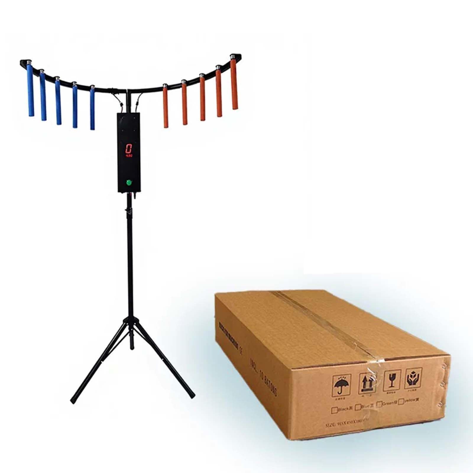 DPLWJPP Stick Challenge Game Catch Stick Arcade Game Machine Reaction Tester with Adjustable Height Tripod for Party Rentals Carnivals Enhance Hand Eye Black