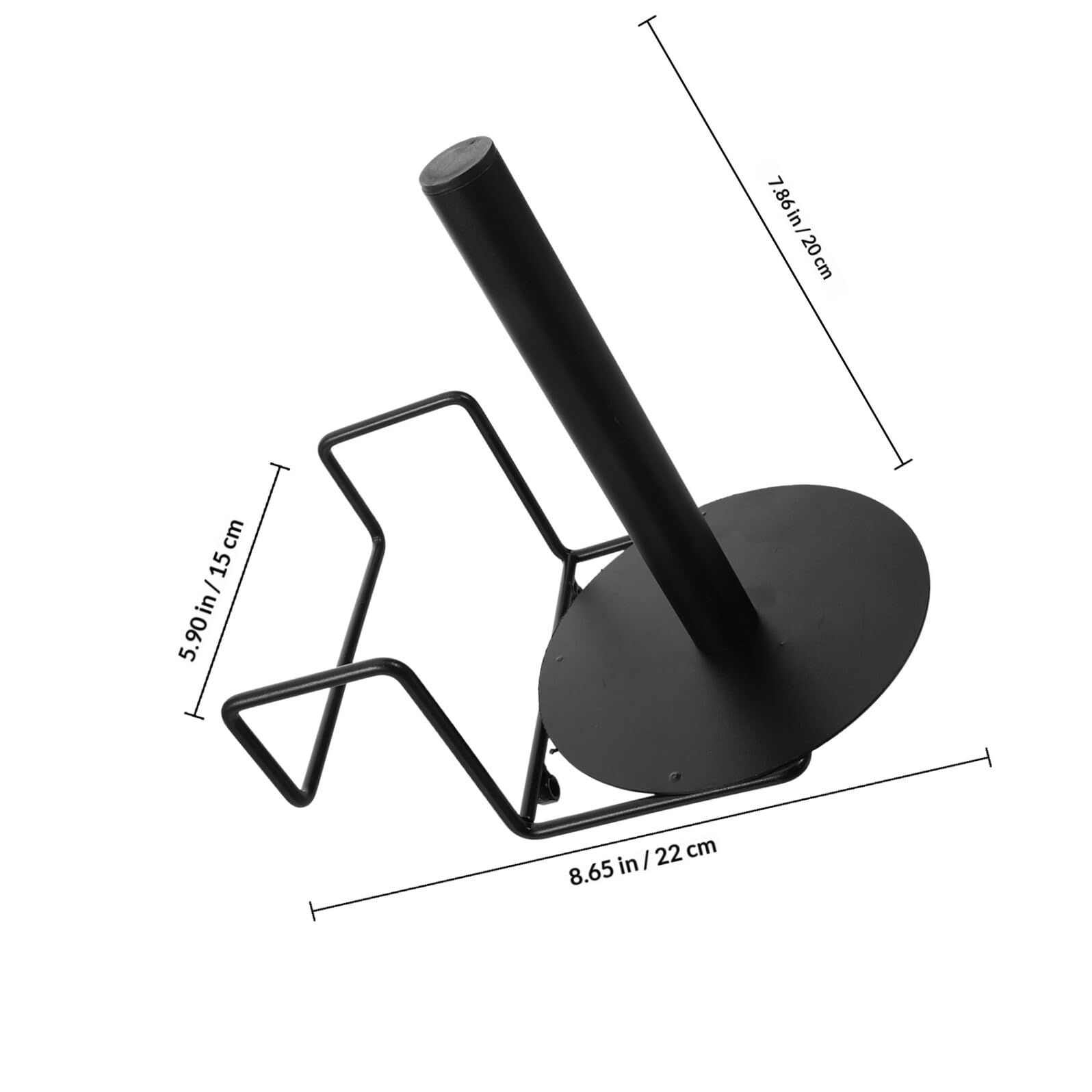 jojofuny Soporte Dispensador Diseño Simple Superficie Lisa de Acero Inoxidable Negro y de Rollos de Bolsas de Supermercado para Entorno de Supermercado