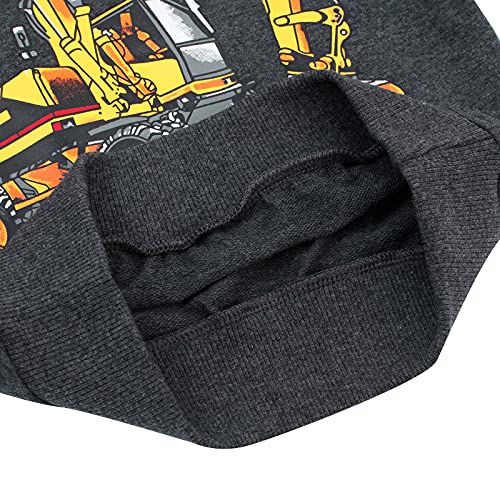 Baby Boys Excavator Sweatshirts Toddler Boy Long Sleeve T-Shirts Crewneck Pullover Cartoon Tee Sport Tops For Kids 5T #TOP4