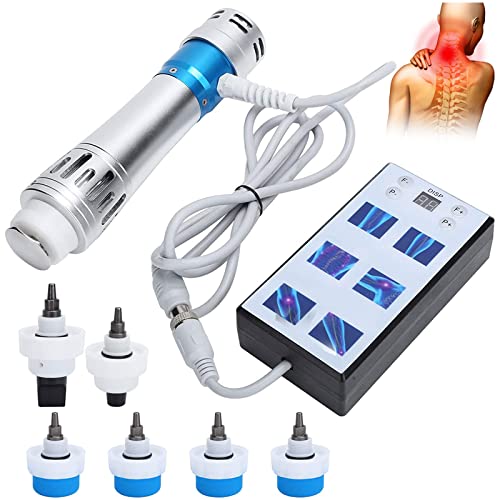 Shockwave - Máquina de terapia para aliviar el dolor, dispositivo portátil con 7 cabezales de masaje para relajación de cuerpo completo, ideal para fascitis plantar y disfunción eréctil