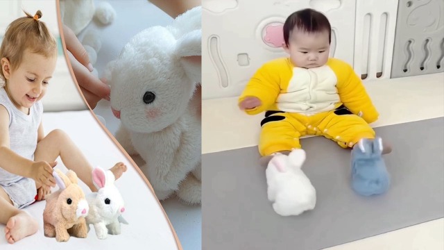 Lircofi Petsboro Bunny Pal On Lapin Réaliste Jouet Interactif Avec Son