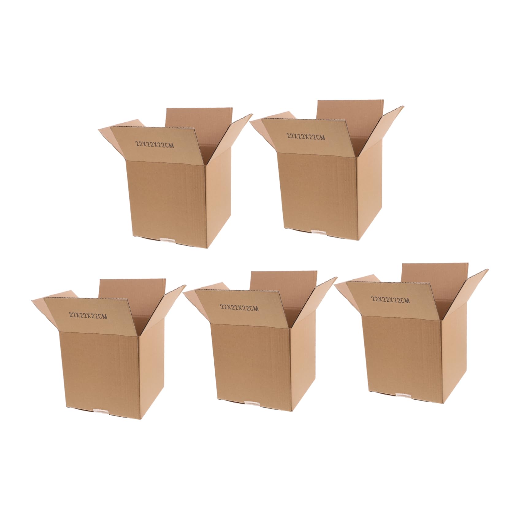 Robuste Umzugskartons Quadratisch 5 Stück aus Papier Braun