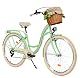 Tiefeinsteiger Fahrrad Generic Milord mit Weidenkorb und 7-Gang Schaltung