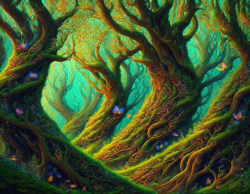 Forêt méchante toile murale Meechi pour transformer l'ambiance de votre salon moderne